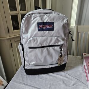 JanSport Classic Silver and Black Backpack